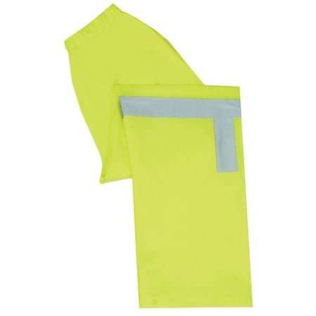 Deltaplus Rain Pants, Polyester/Polyurethane Coating, High Visibility Lime, Size 6XL 61517